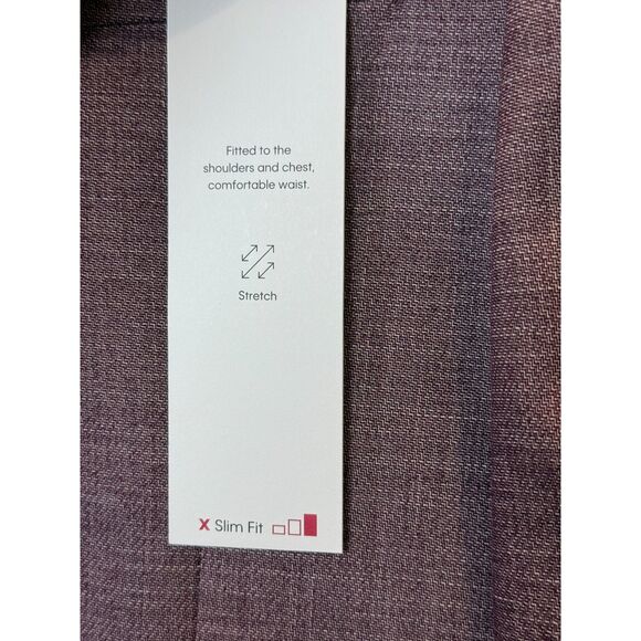 Calvin Klein Blazer Mariano Men's Size 38S Raspberry Woven Slim Casual Event - Picture 7 of 9